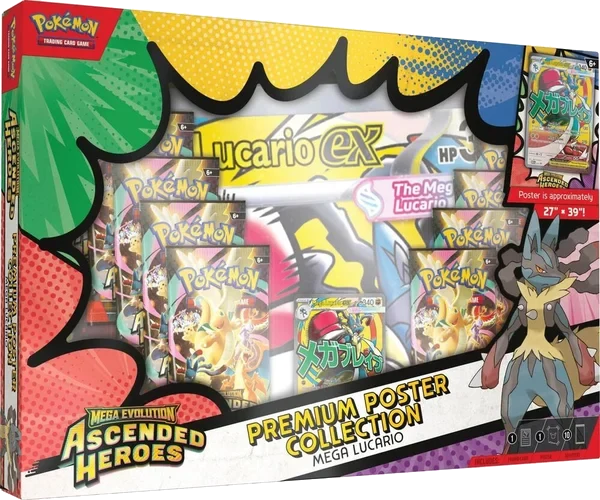 Coffret Collection Poster Premium Méga-Lucario Héros Transcendants