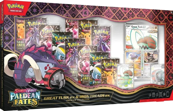 Coffret Collection Premium « Great Tusk-ex et Iron Treads-ex » Destinées de Paldea