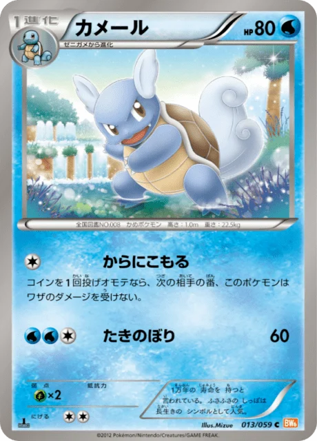 Carte Pokémon Carabaffe 013, extension Cold Flare (japonais)
