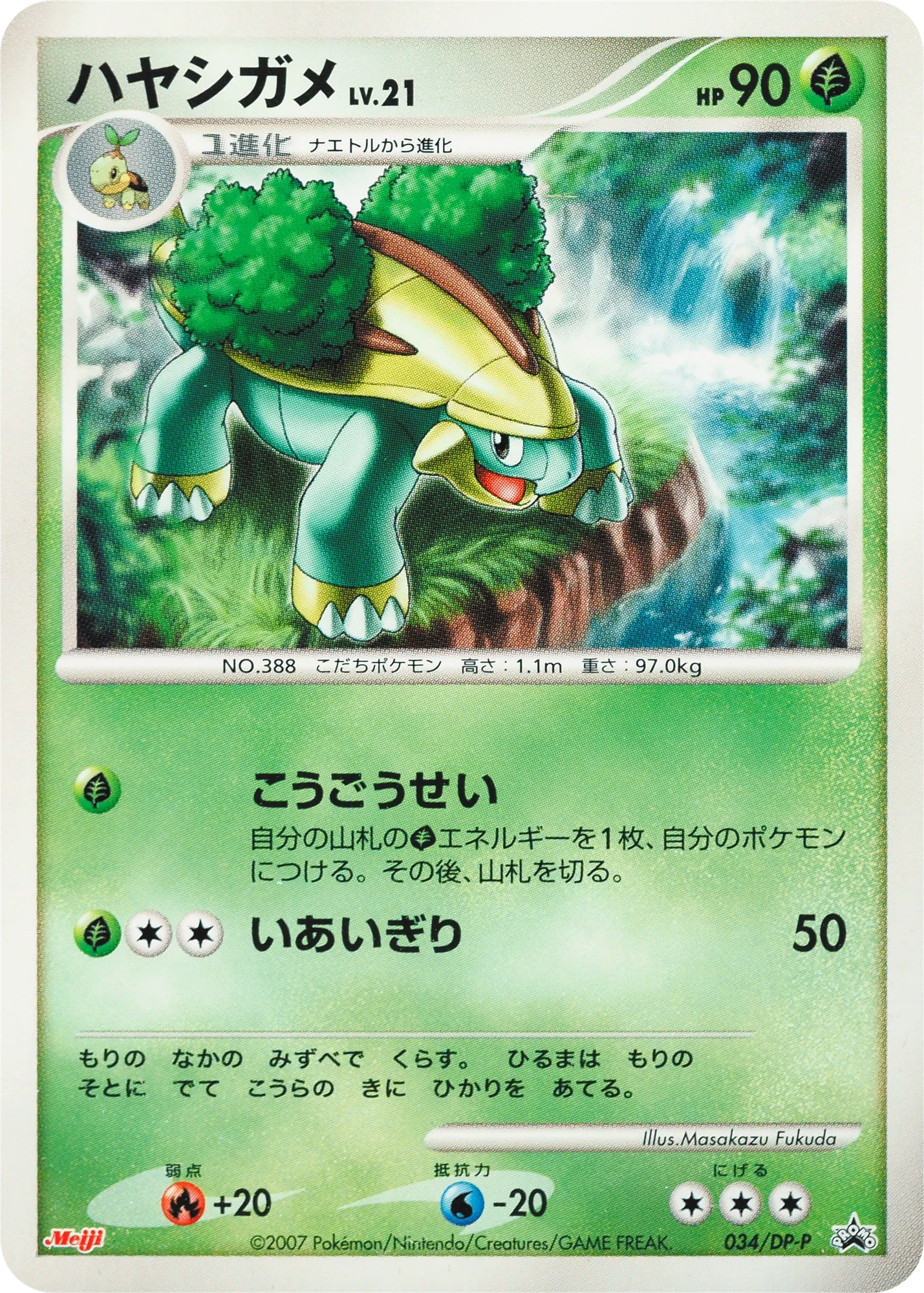 Carte Pokémon Grotle Lv.21 034, extension DP Promos (japonais)