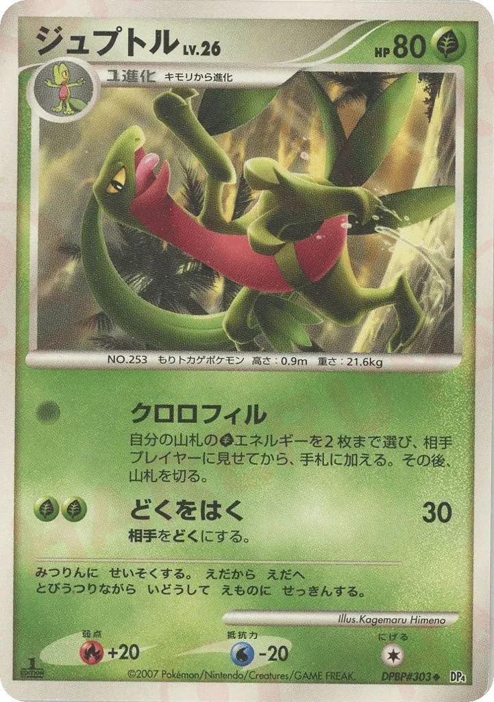 Carte Pokémon Grovyle Lv.26 013, extension Moonlit Pursuit (japonais)