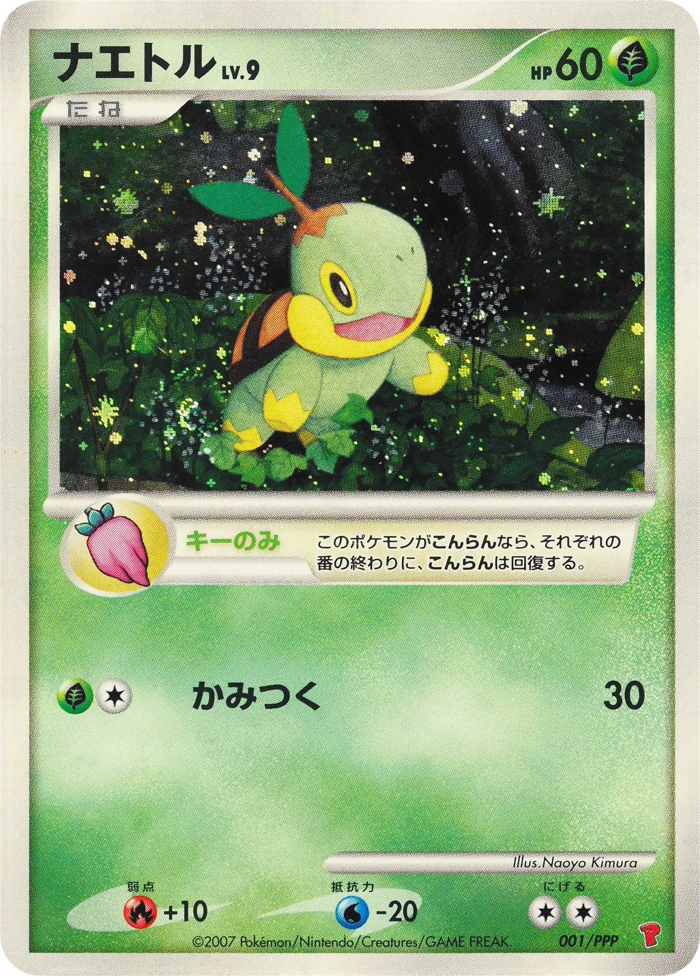 Carte Pokémon Turtwig Lv.9 001, extension PPP Promos (japonais)