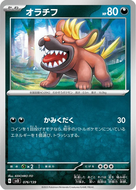 Carte Pokémon Grondogue 076, extension ex Starter Decks (japonais)