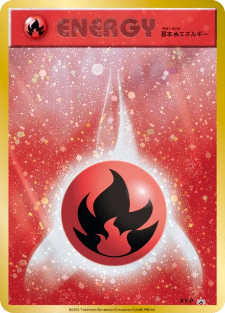 Carte Pokémon Énergie Feu NAN28, extension XY Promotional Cards (japonais)