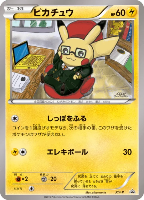 Carte Pokémon Pikachu NAN117, extension XY Promotional Cards (japonais)
