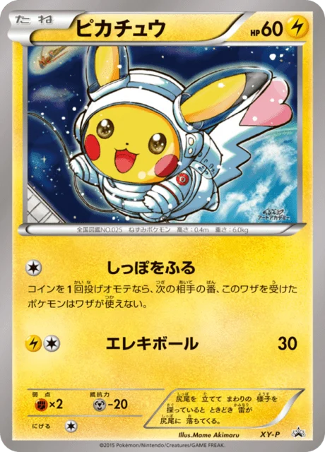Carte Pokémon Pikachu NAN118, extension XY Promotional Cards (japonais)